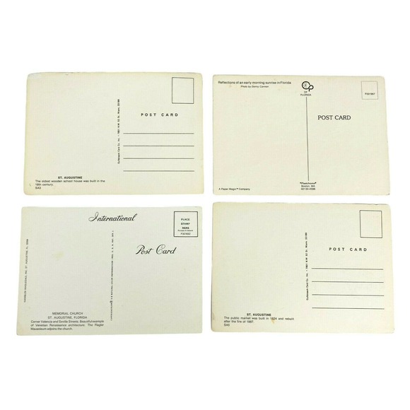 Set of 4‎ Vintage St Augustine Florida Postcards - Picture 6 of 10